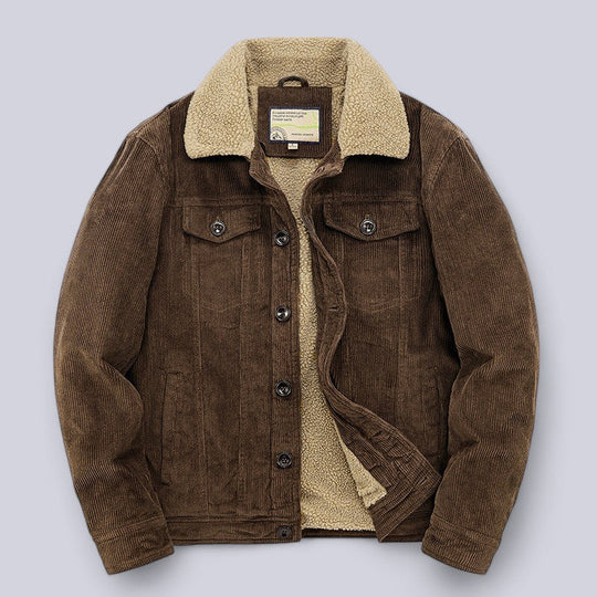 Herre Corduroy Jakke med Padded Innside 4