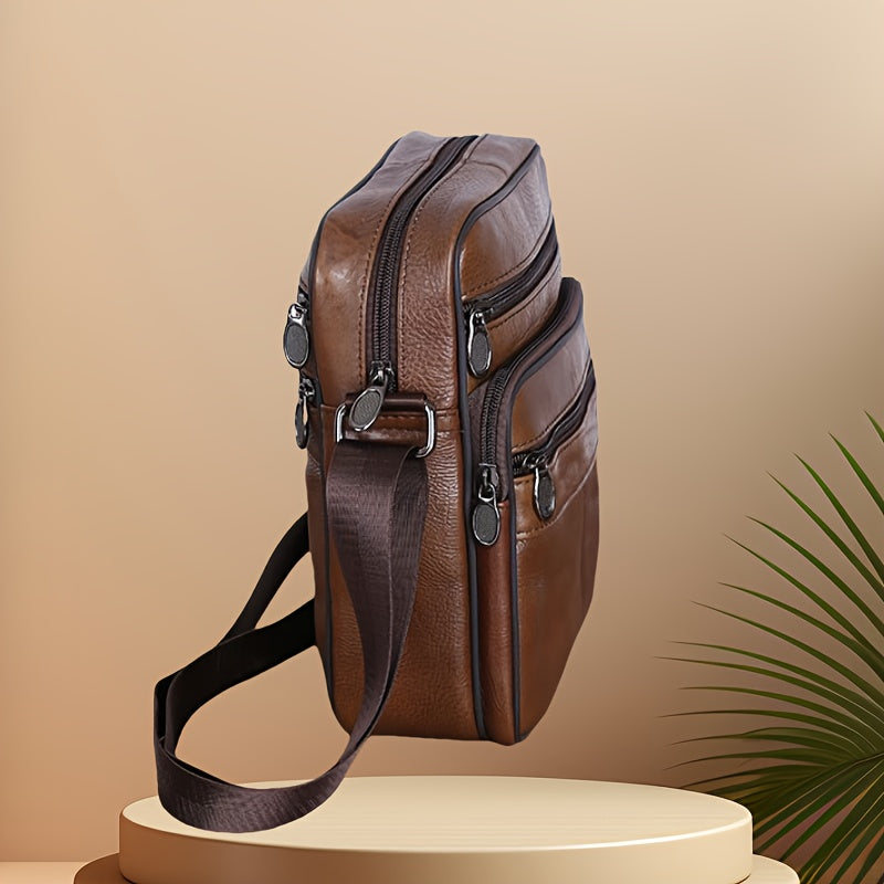 Herre Crossbody Veske Skinn 1