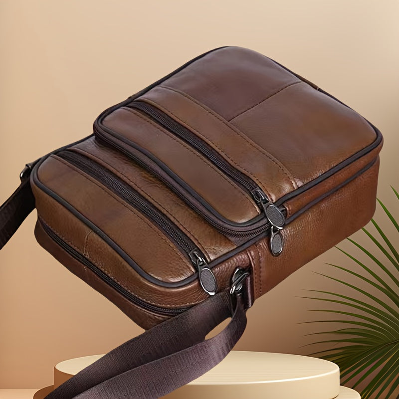 Herre Crossbody Veske Skinn 2
