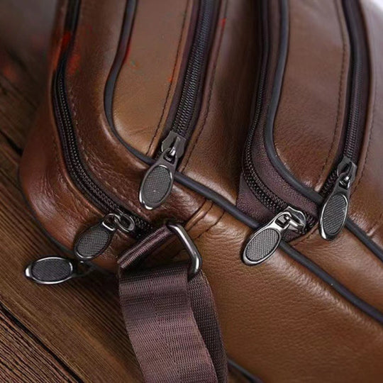 Herre Crossbody Veske Skinn 3