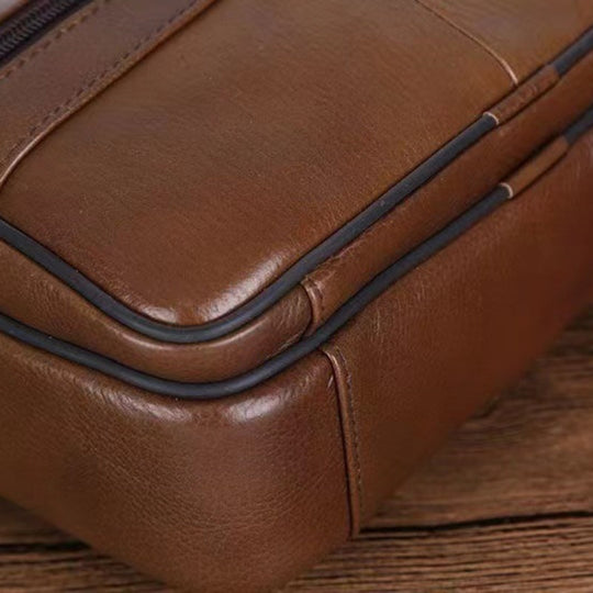 Herre Crossbody Veske Skinn 6