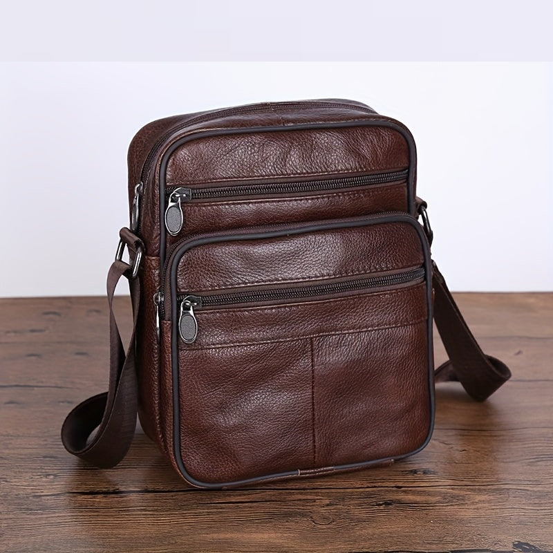 Herre Crossbody Veske Skinn 8