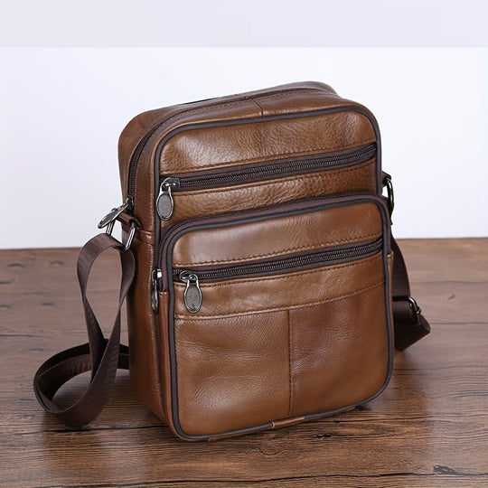 Herre Crossbody Veske Skinn 9