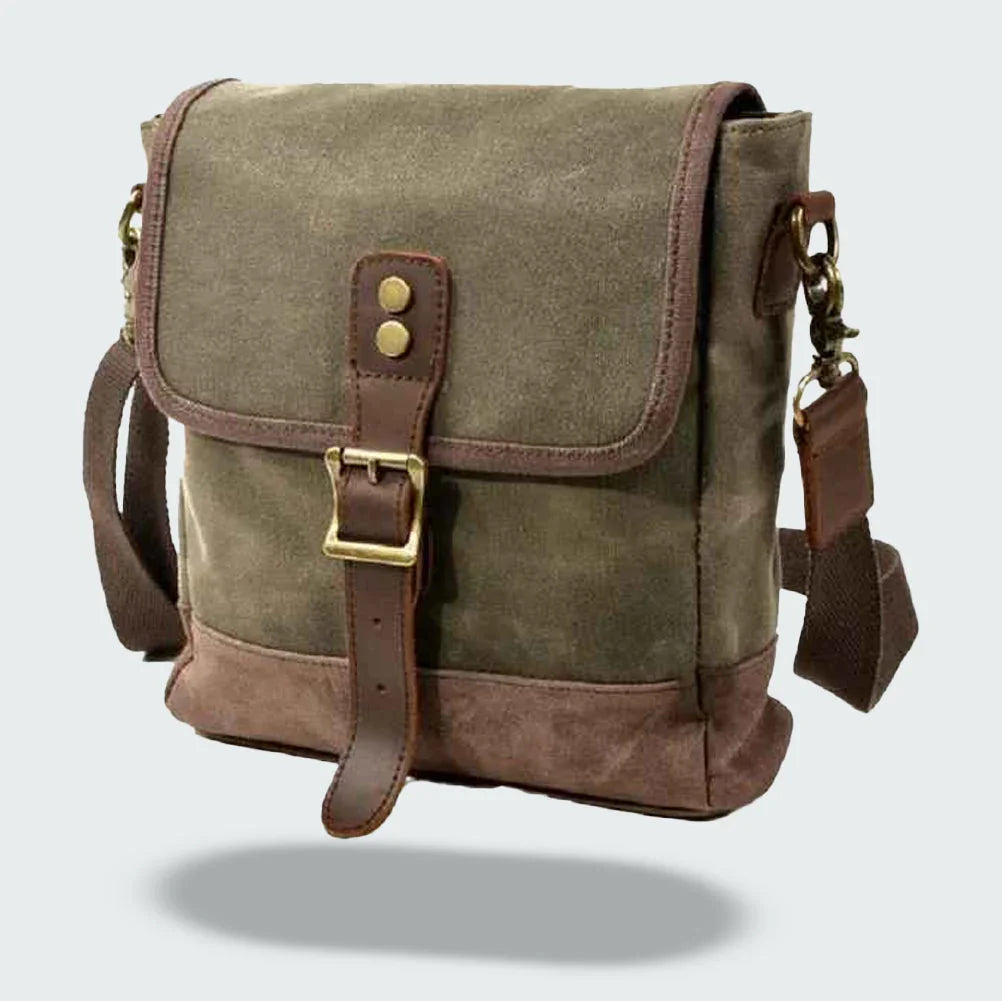 Herre Crossbody Veske Vintage Stil Med Justerbar Skulderrem 0
