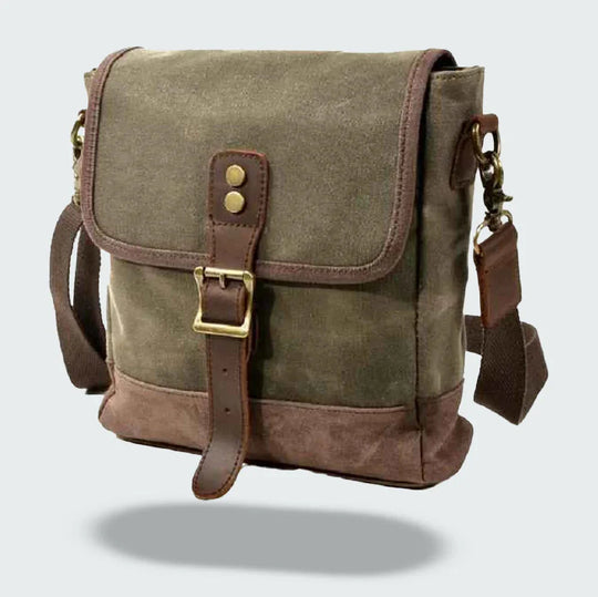 Herre Crossbody Veske Vintage Stil Med Justerbar Skulderrem 0