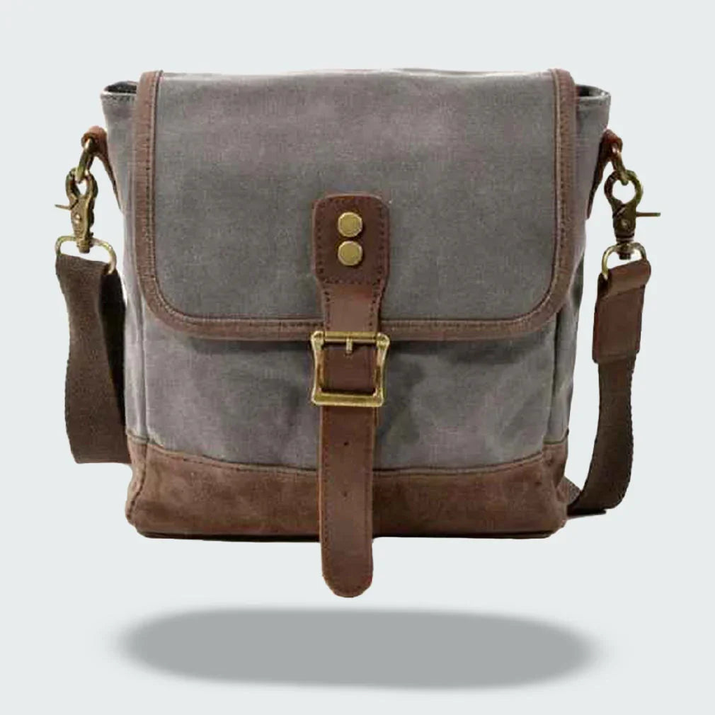 Herre Crossbody Veske Vintage Stil Med Justerbar Skulderrem 1