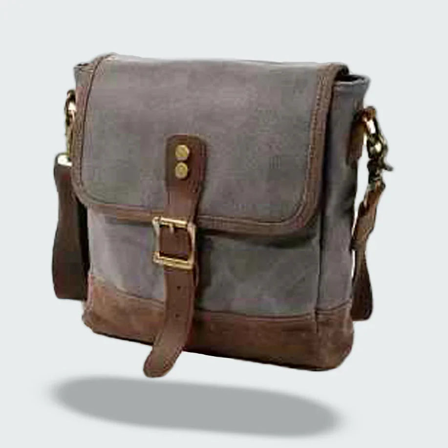 Herre Crossbody Veske Vintage Stil Med Justerbar Skulderrem 3