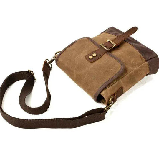 Herre Crossbody Veske Vintage Stil Med Justerbar Skulderrem 4