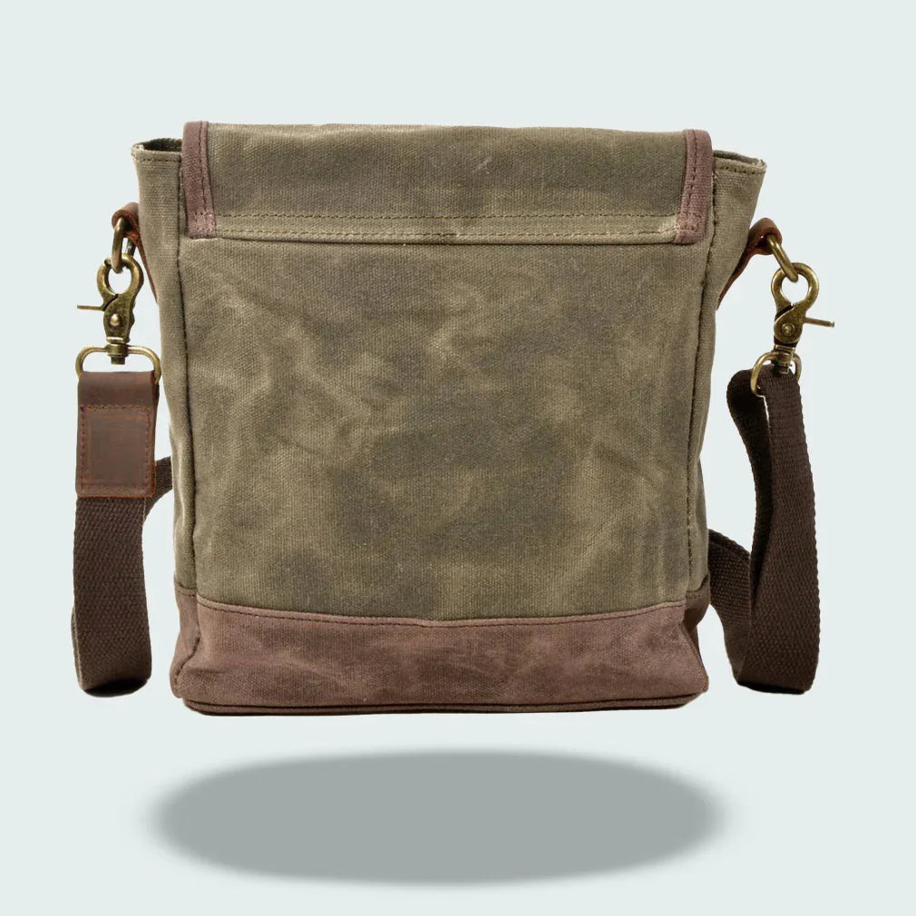 Herre Crossbody Veske Vintage Stil Med Justerbar Skulderrem 8