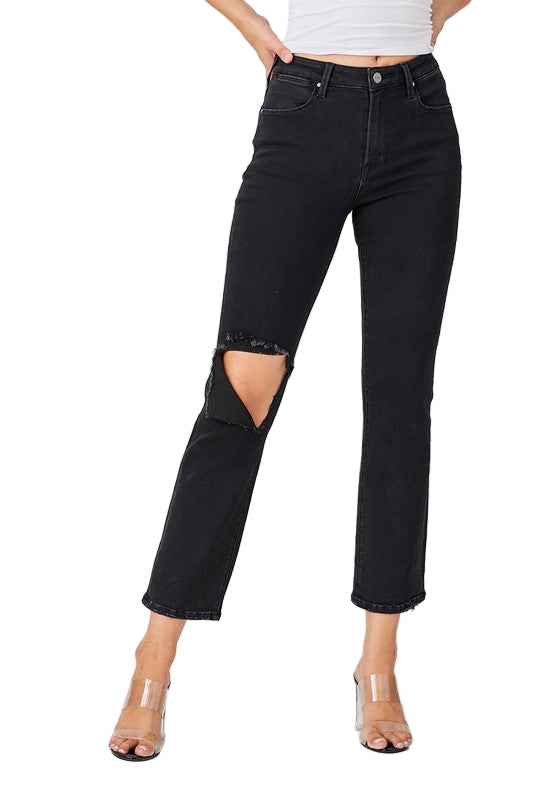 Herre Denim Bukser Slitt Svart 0
