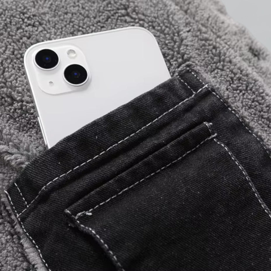 Herre Denimjakke Fleecefôret 2