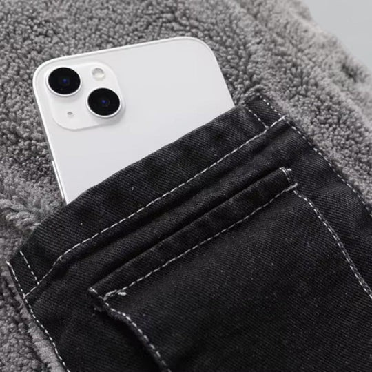 Herre Denimjakke Fleecefôret 2