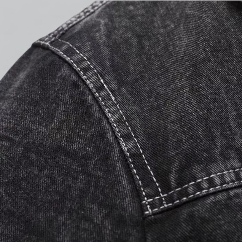 Herre Denimjakke Fleecefôret 3