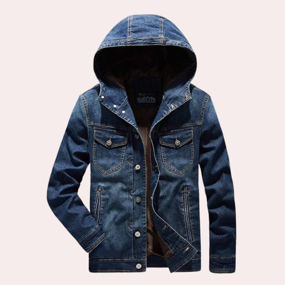 Herre Denimjakke i Klasisk Stil 1