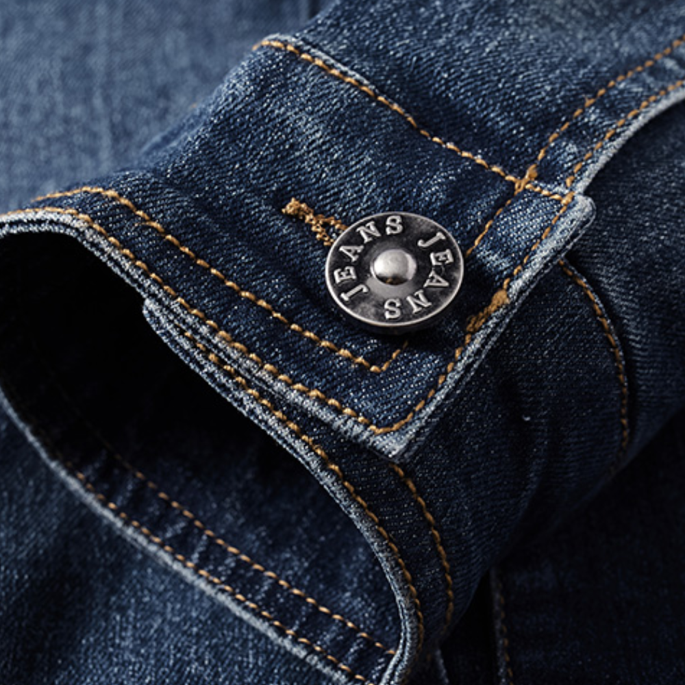 Herre Denimjakke i Klasisk Stil 4