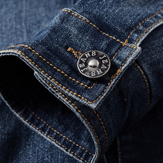 Herre Denimjakke i Klasisk Stil 4