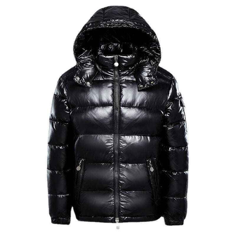 Herre Down Jacket Med Justerbar Hette 0