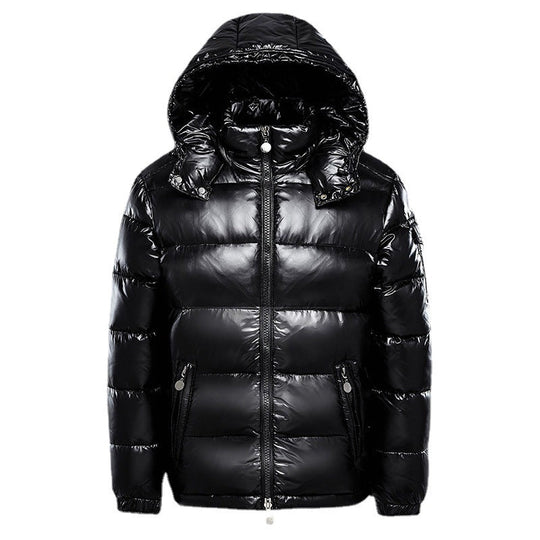 Herre Down Jacket Med Justerbar Hette 0