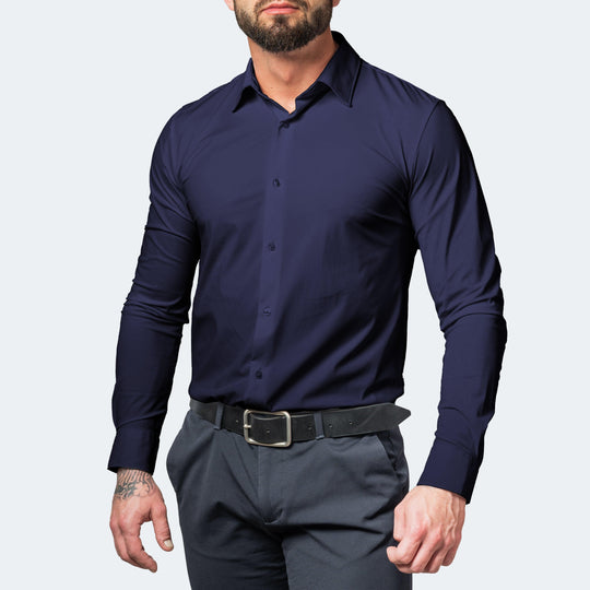 Herre Dresskjorte med Stretch og Uten Stryking 4