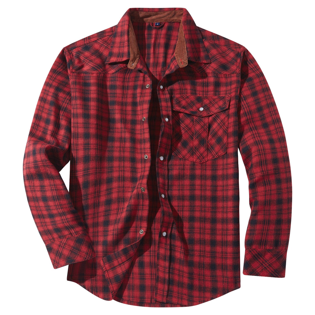 Herre Flanellskjorte Klassisk Design 2