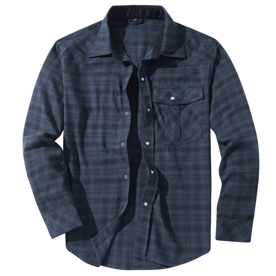 Herre Flanellskjorte Klassisk Design 3