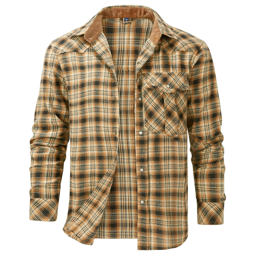 Herre Flanellskjorte Klassisk Design 4