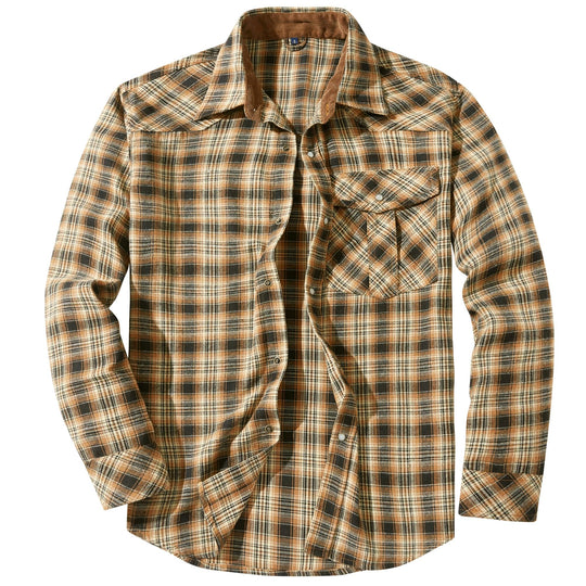 Herre Flanellskjorte Klassisk Design 5