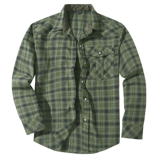 Herre Flanellskjorte Klassisk Design 7