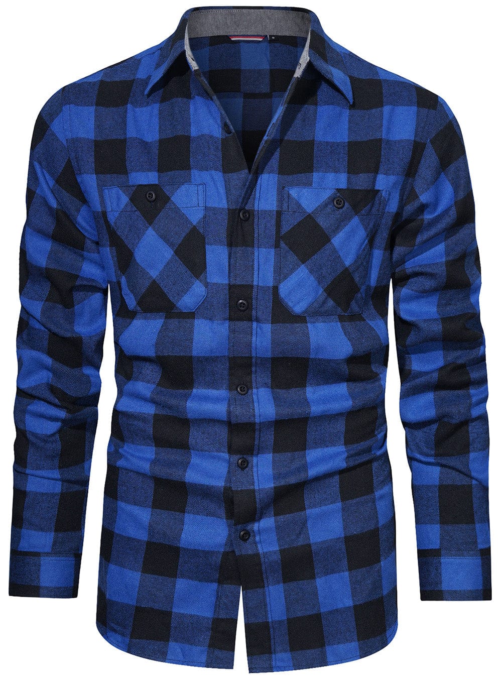 Herre Flanellskjorte Langermet Klassisk Design 4