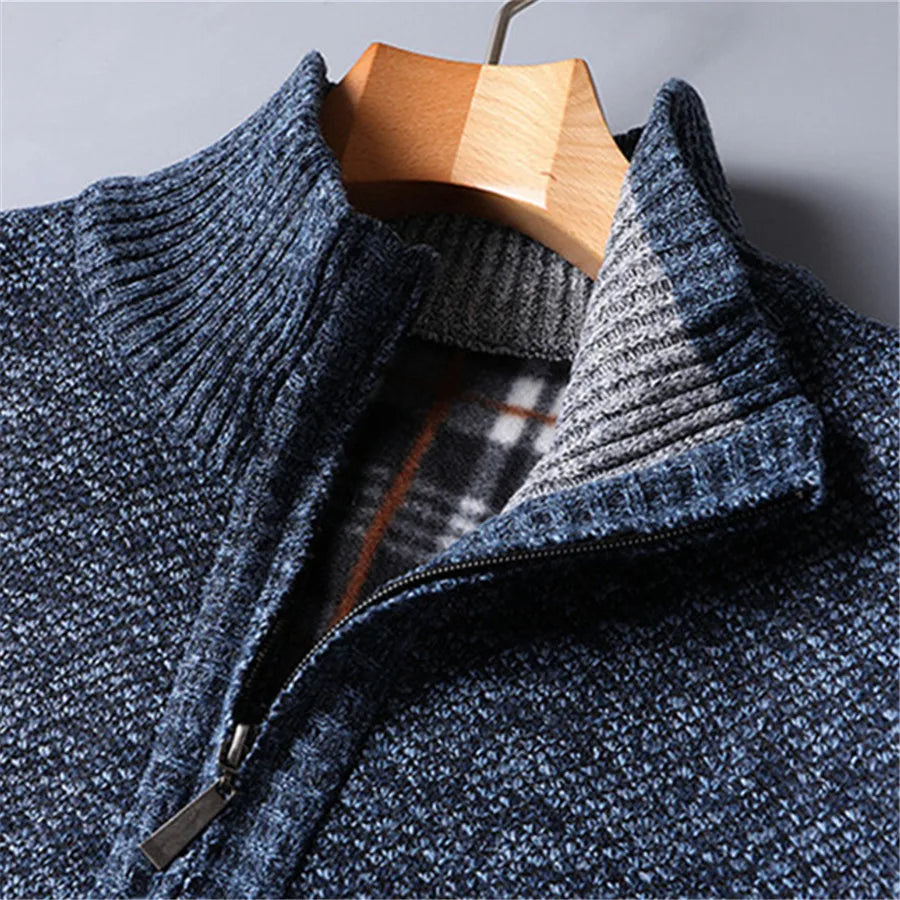 Herre Genser Half Zip Høy Nakke med Glidelås 2