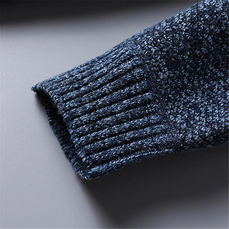 Herre Genser Half Zip Høy Nakke med Glidelås 4