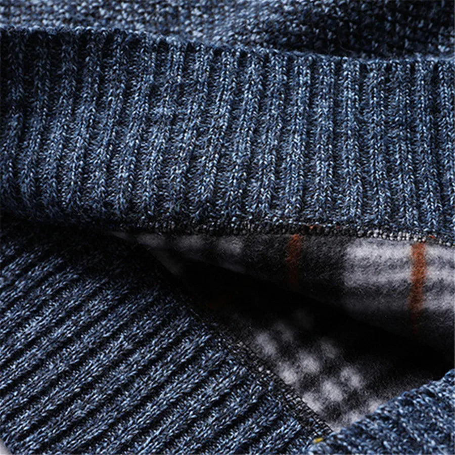 Herre Genser Half Zip Høy Nakke med Glidelås 5