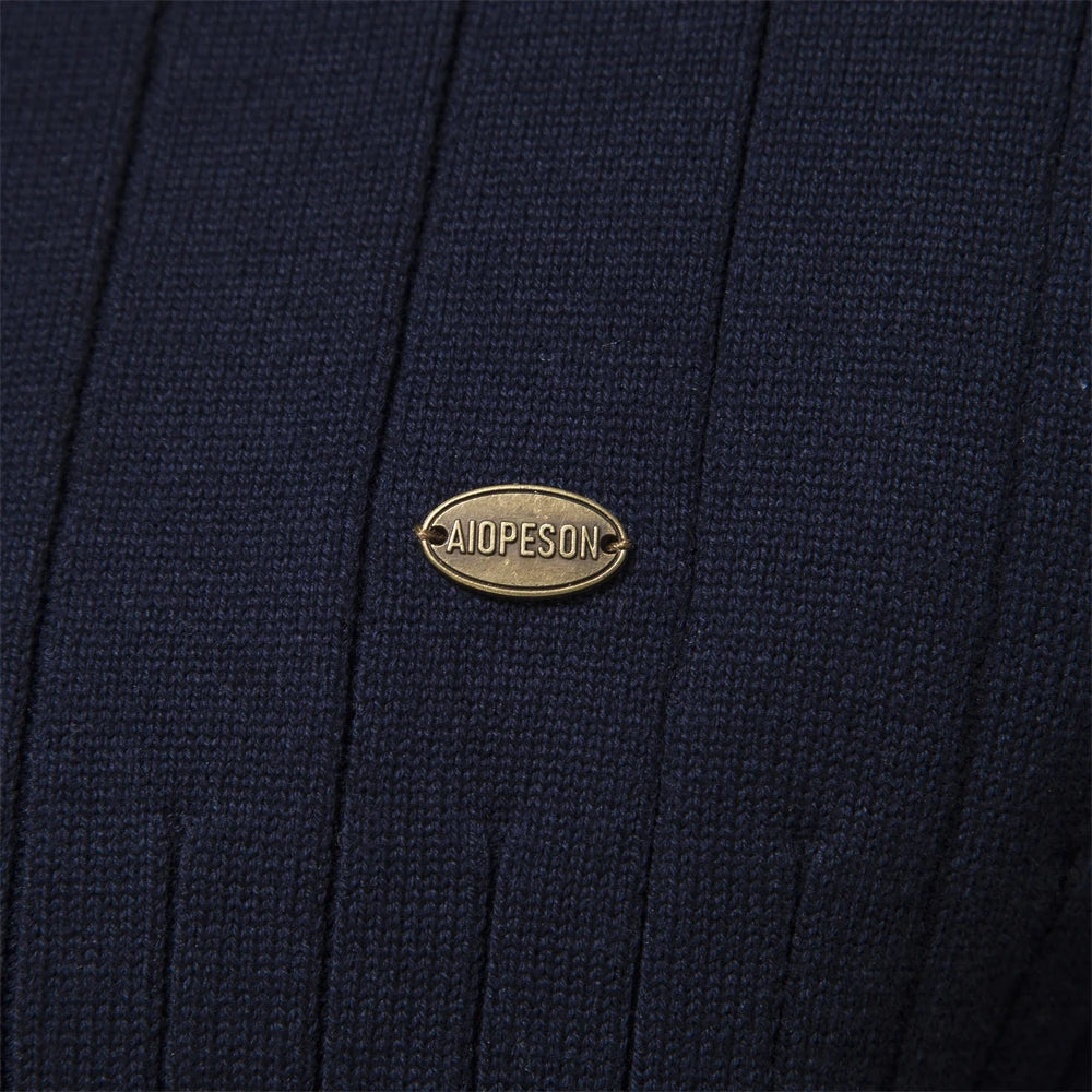 Herre Genser Half Zip Kattun med Ståkrage for Høst og Vinter 4