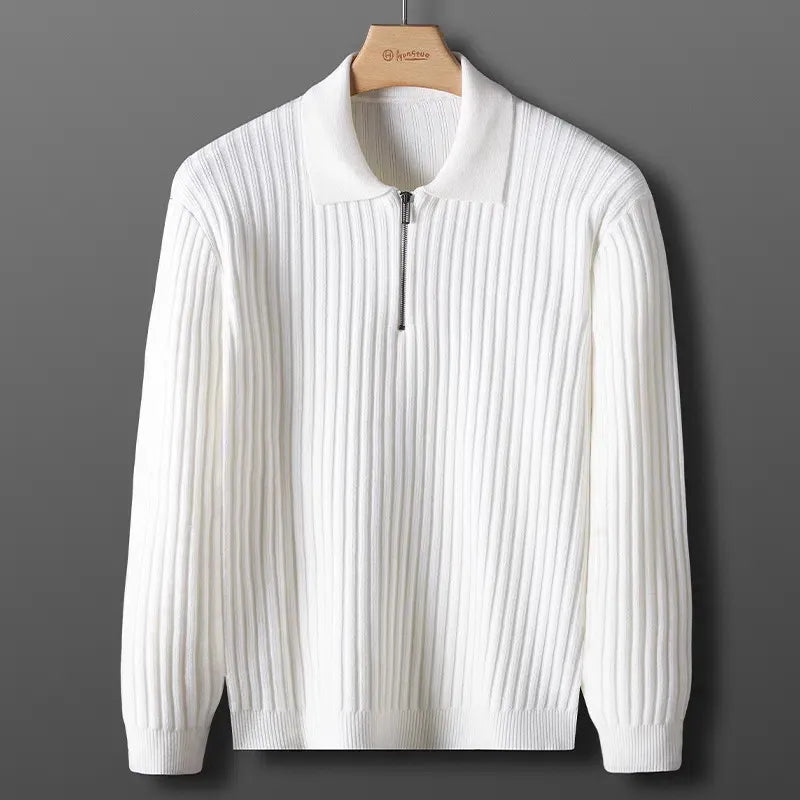 Herre Genser Half Zip Med Polokrage - Stilig og Allsidig 1