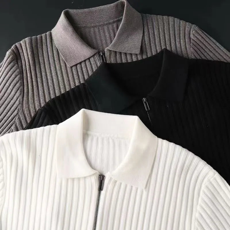 Herre Genser Half Zip Med Polokrage - Stilig og Allsidig 2