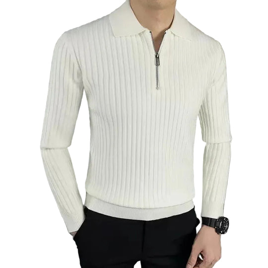 Herre Genser Half Zip Med Polokrage - Stilig og Allsidig 3