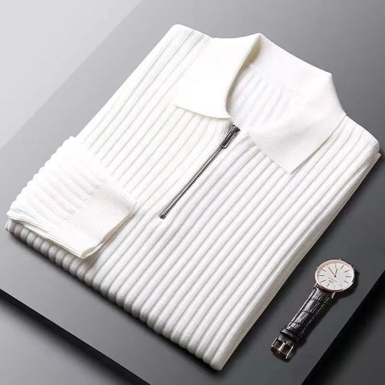 Herre Genser Half Zip Med Polokrage - Stilig og Allsidig 8