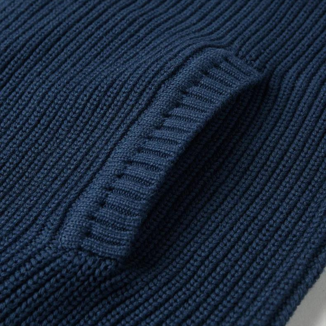 Herre Genser Half Zip Ribbet Design 5