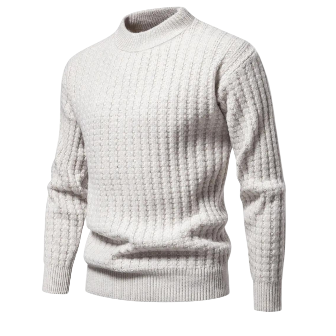Herre Genser Overdimensjonerte Mansjetter Vaffelstrikked 0