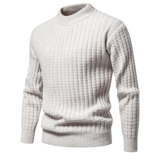 Herre Genser Overdimensjonerte Mansjetter Vaffelstrikked 0