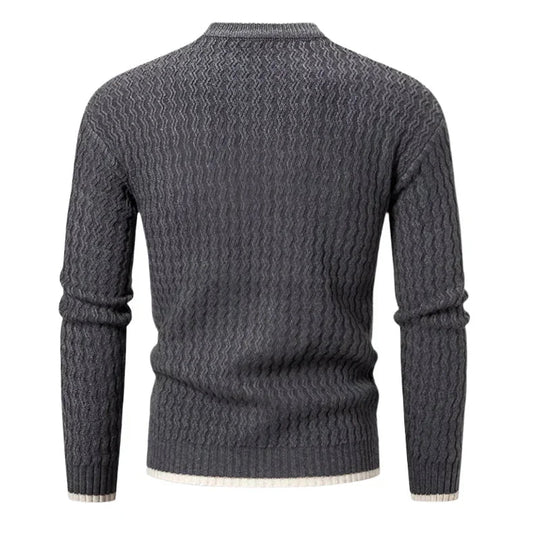 Herre Genser Rund Hals Klassisk Stil 7
