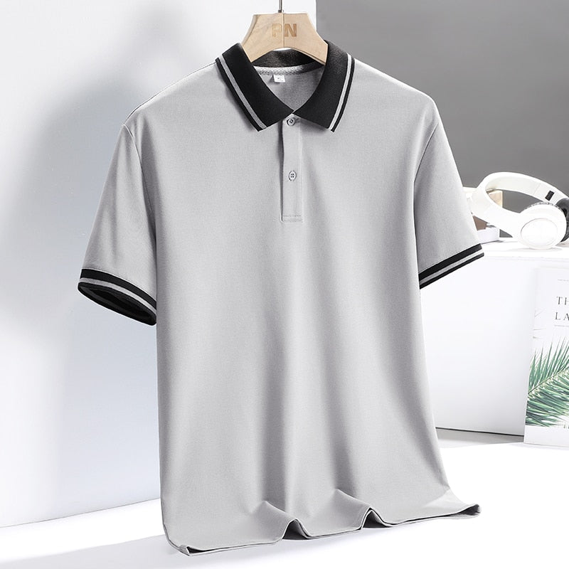 Herre Golf Polo Sporty Design Pustende Stoff 1