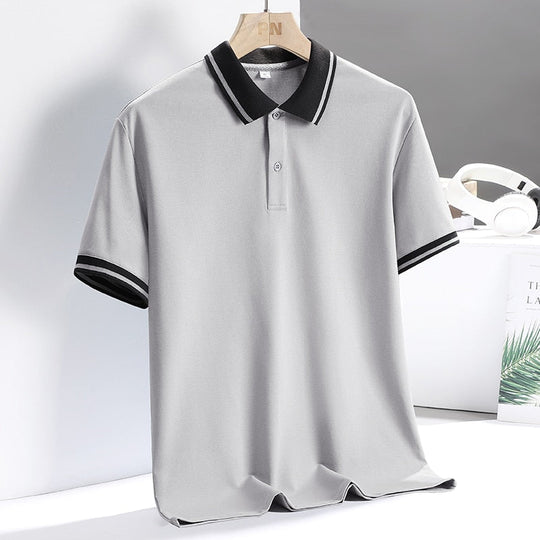 Herre Golf Polo Sporty Design Pustende Stoff 1