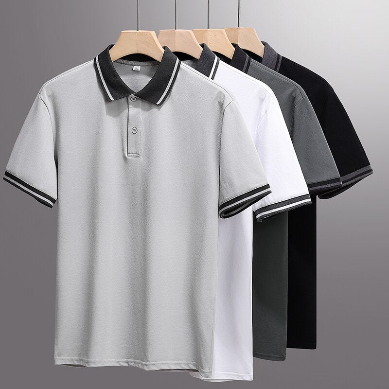Herre Golf Polo Sporty Design Pustende Stoff 4