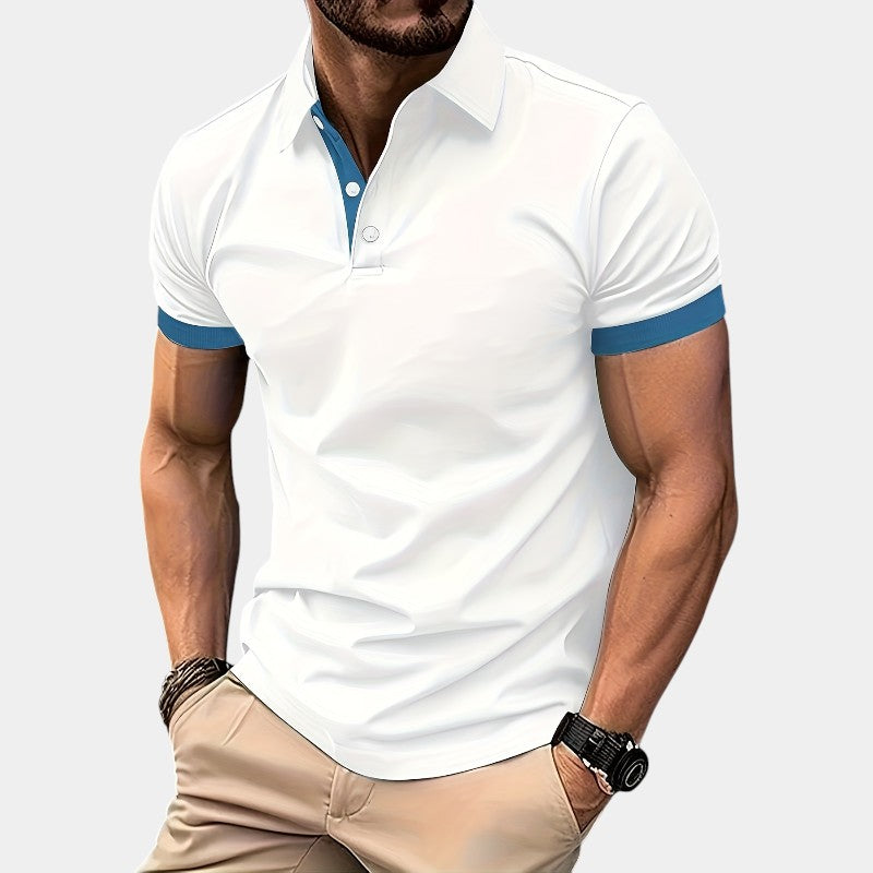 Herre Golfskjorte Lett Polyester Klassisk Passform 5