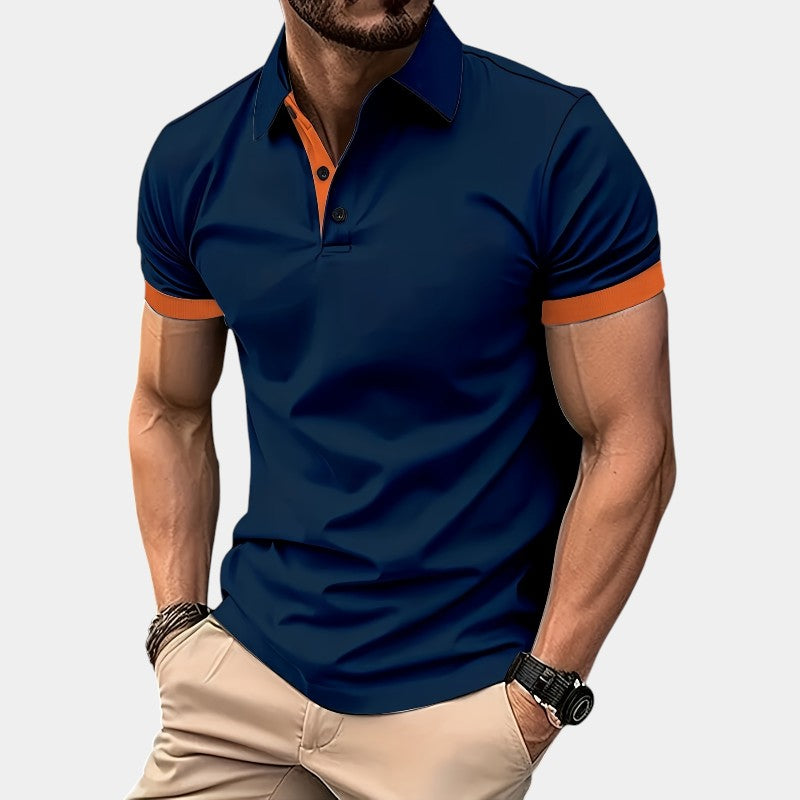 Herre Golfskjorte Lett Polyester Klassisk Passform 6