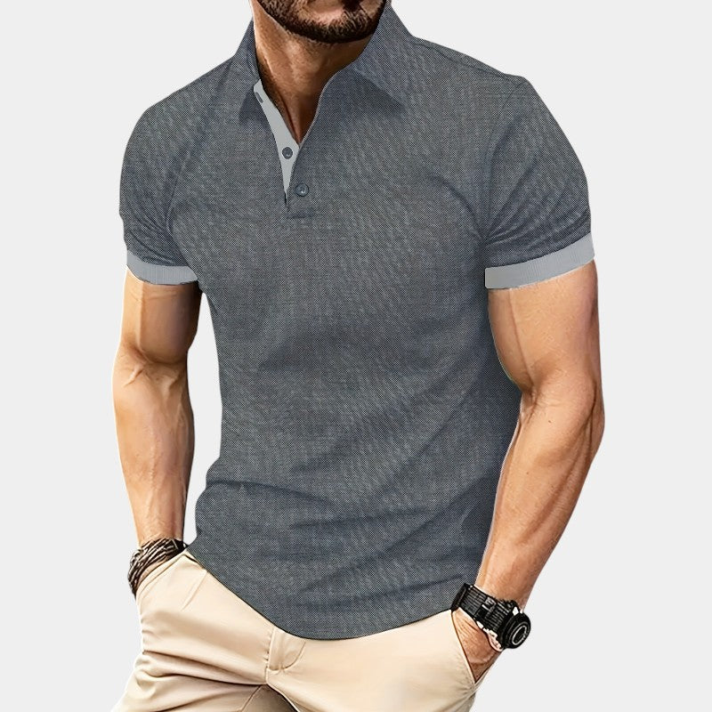 Herre Golfskjorte Lett Polyester Klassisk Passform 7