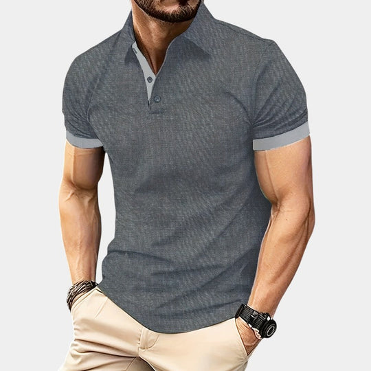 Herre Golfskjorte Lett Polyester Klassisk Passform 7