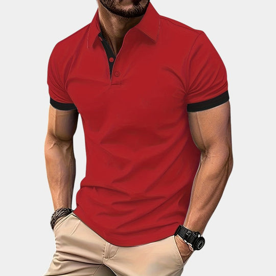Herre Golfskjorte Lett Polyester Klassisk Passform 8