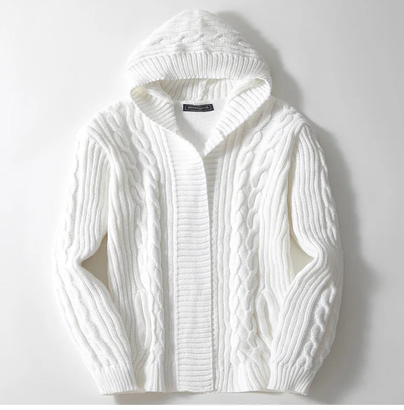 Herre Hettecardigan med Kabelmønster 1